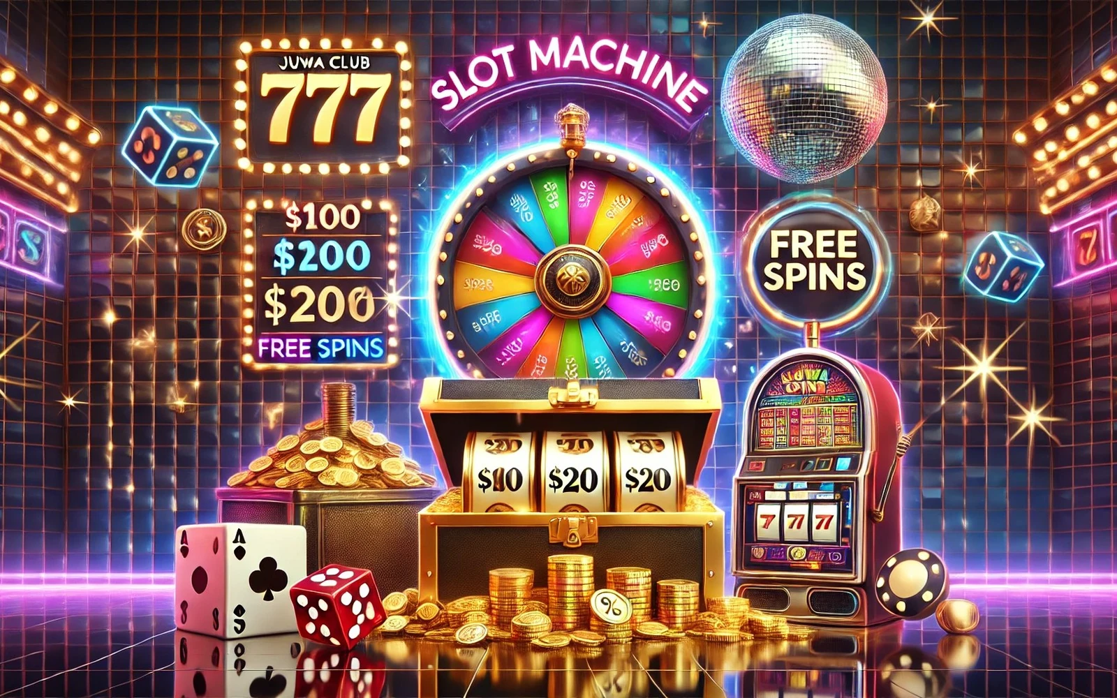 Reel slot dengan simbol bonus dan tampilan permainan digital